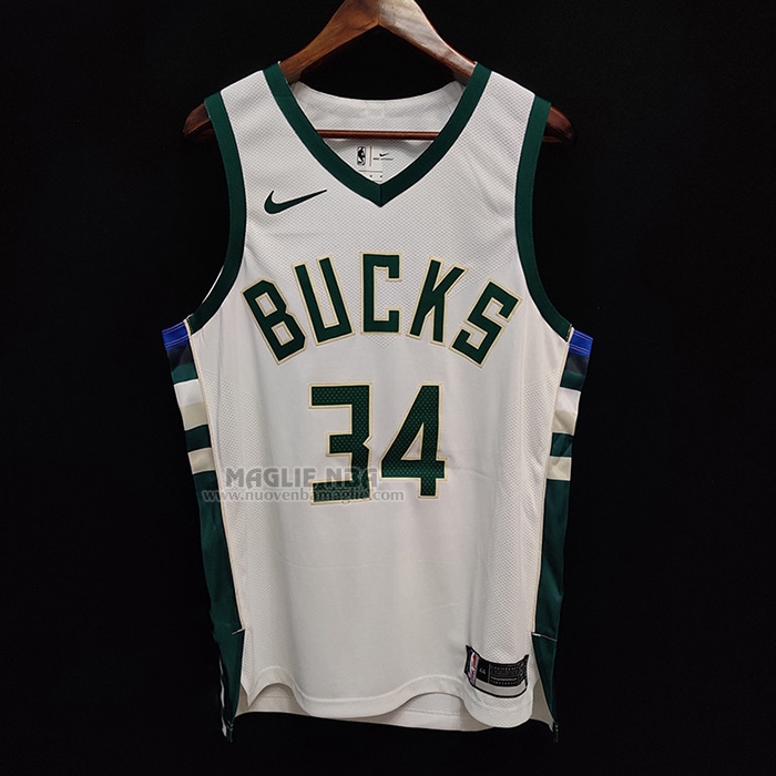 Maglia
 Giannis Antetokounmpo NO 34 Milwaukee Bucks Association Autentico
 Bianco
